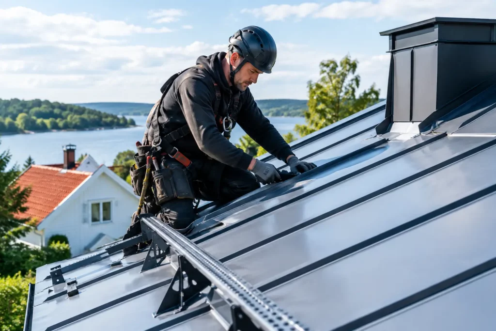 Planera takbyte för villa i rätt ordning