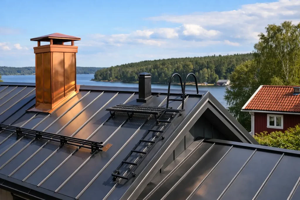 Plåttak för villa som håller i generationer