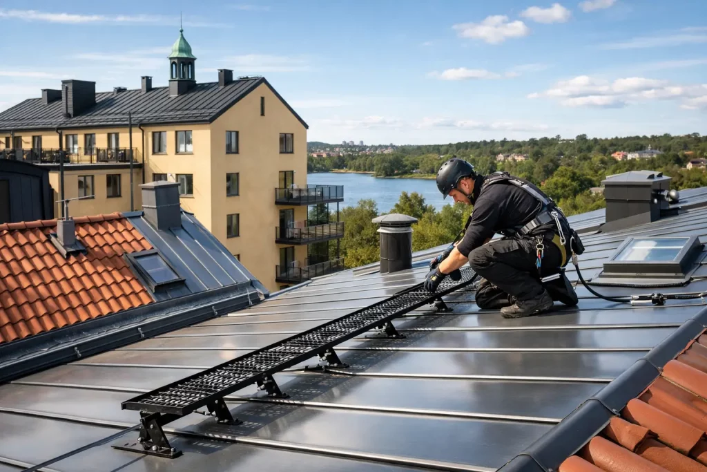 Takunderhåll för flerbostadshus som håller längre